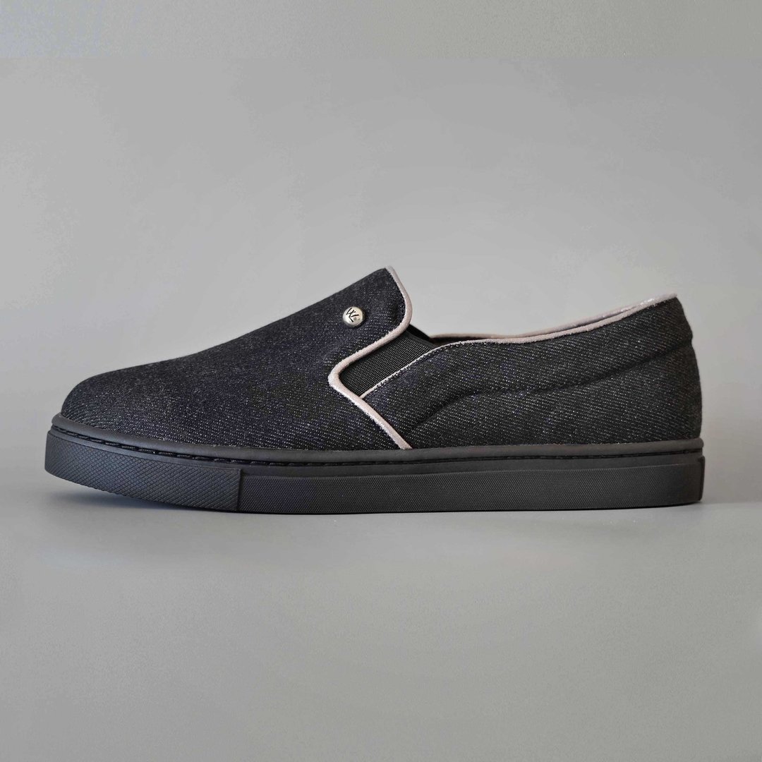 Denim SNKR. 丹宁 (宁静夜黑) | WL - 女款休闲鞋 - 棉 黑色
