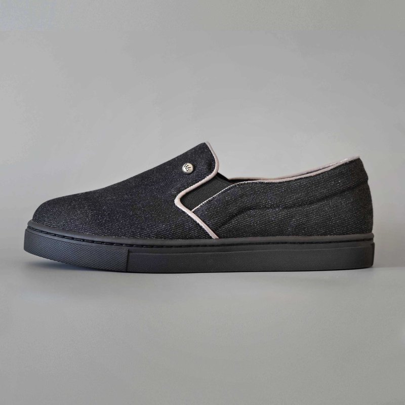 Denim SNKR. 丹宁 (宁静夜黑) | WL - 女款休闲鞋 - 棉．麻 黑色