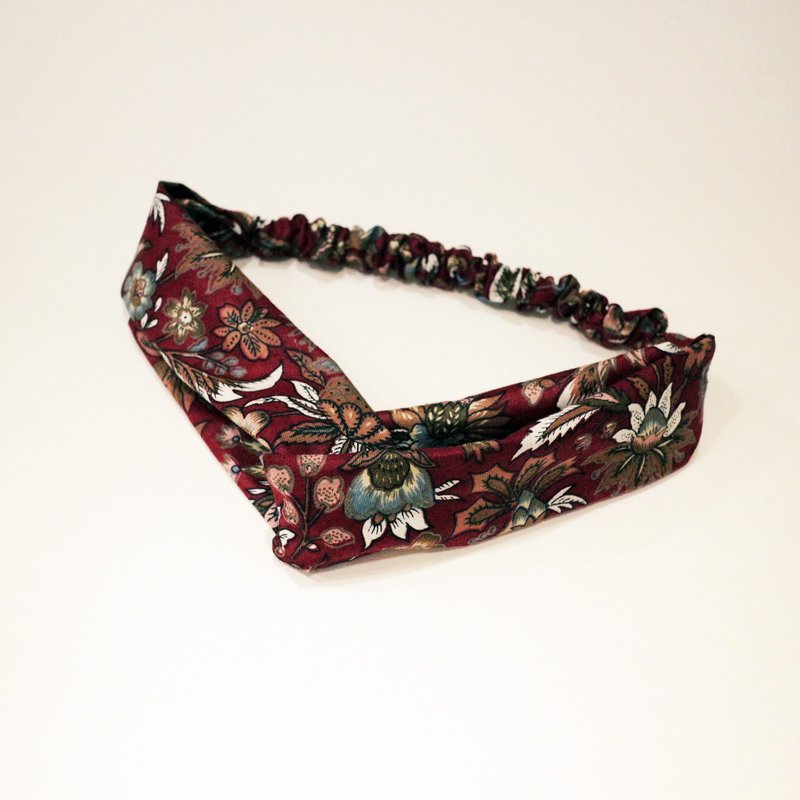 JOJA│没时间耍文青取名字：日本老布手工弹性发带 - 发饰 - 棉．麻 红色