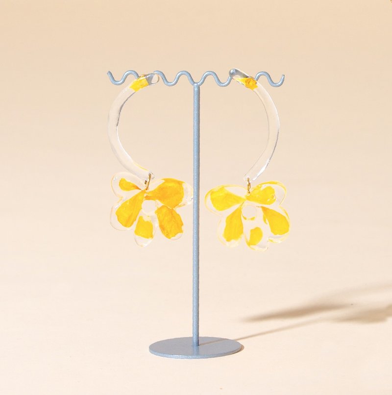 Tea of Dasiy - 耳环/耳夹 - 树脂 橘色