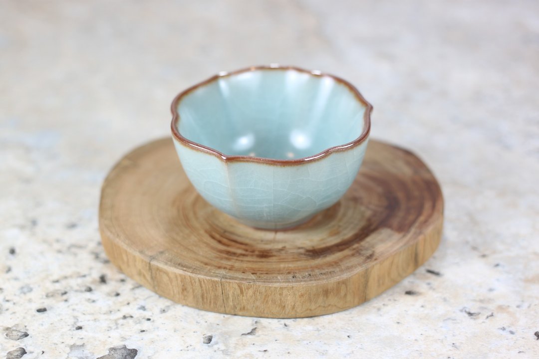 【沐春生活】45ml 天青 汝窑 幸运茶杯 莺歌陶艺名家叶敏祥作品 - 茶具/茶杯 - 瓷 