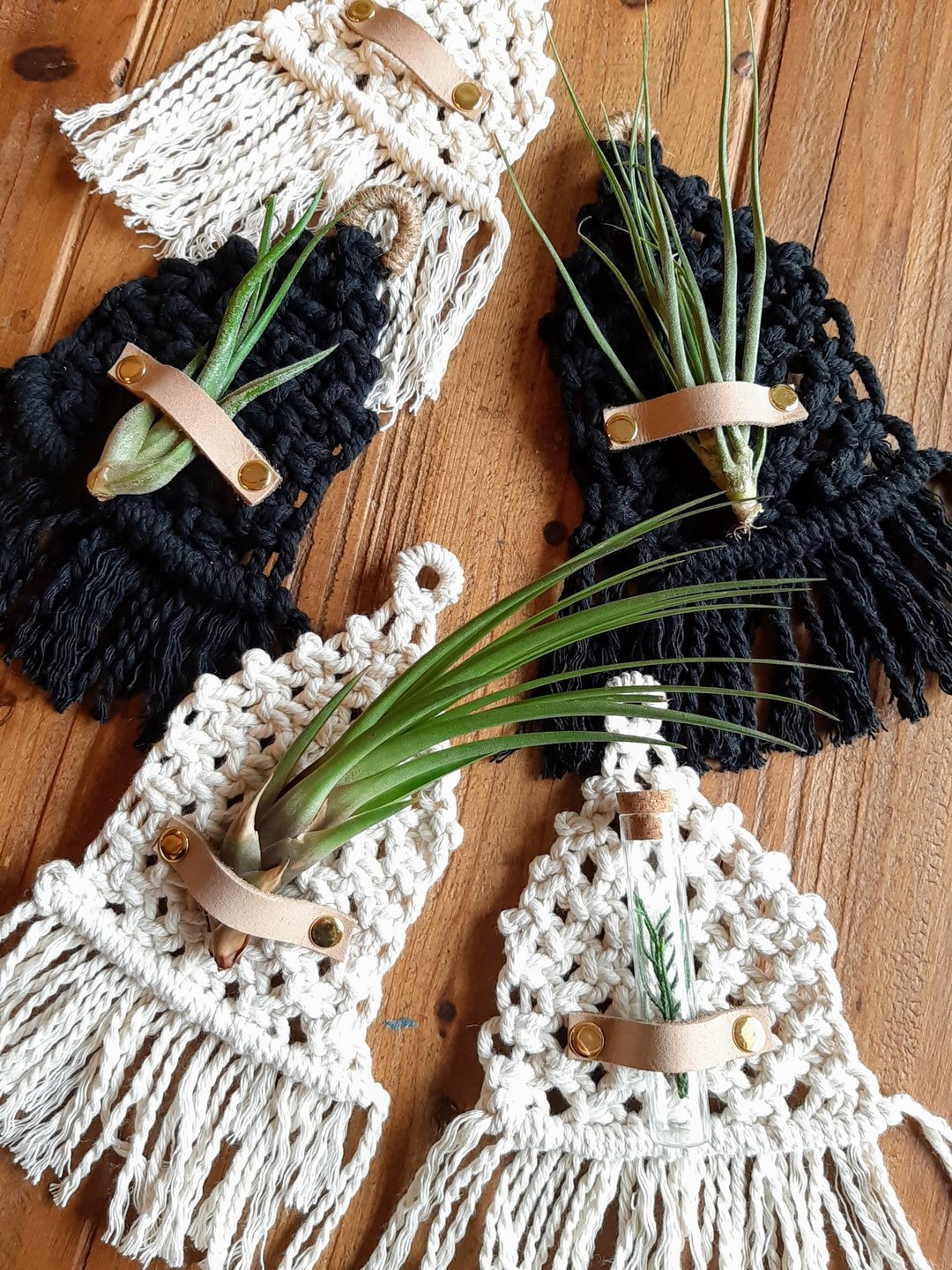 Macrame Mini holder - 墙贴/壁贴 - 棉 白色
