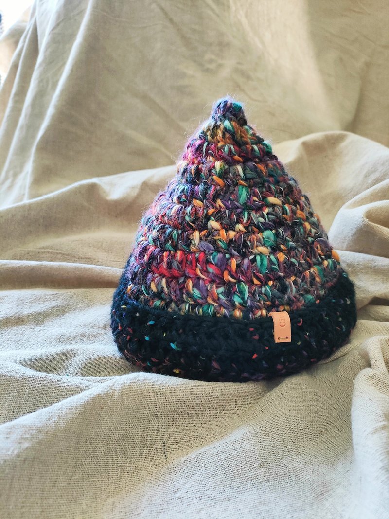 我是一颗栗子帽 调色板 尖顶毛帽编织手作耶诞 交换礼物 - 帽子 - 羊毛 多色