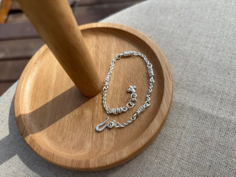 藤花系 手工纯银手链 - 手链/手环 - 纯银 