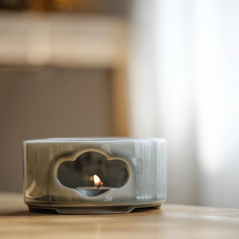 闻说|日式烟灰温茶炉 茶壶蜡烛煮茶炉 花茶暖茶小温茶器 - 茶具/茶杯 - 陶 