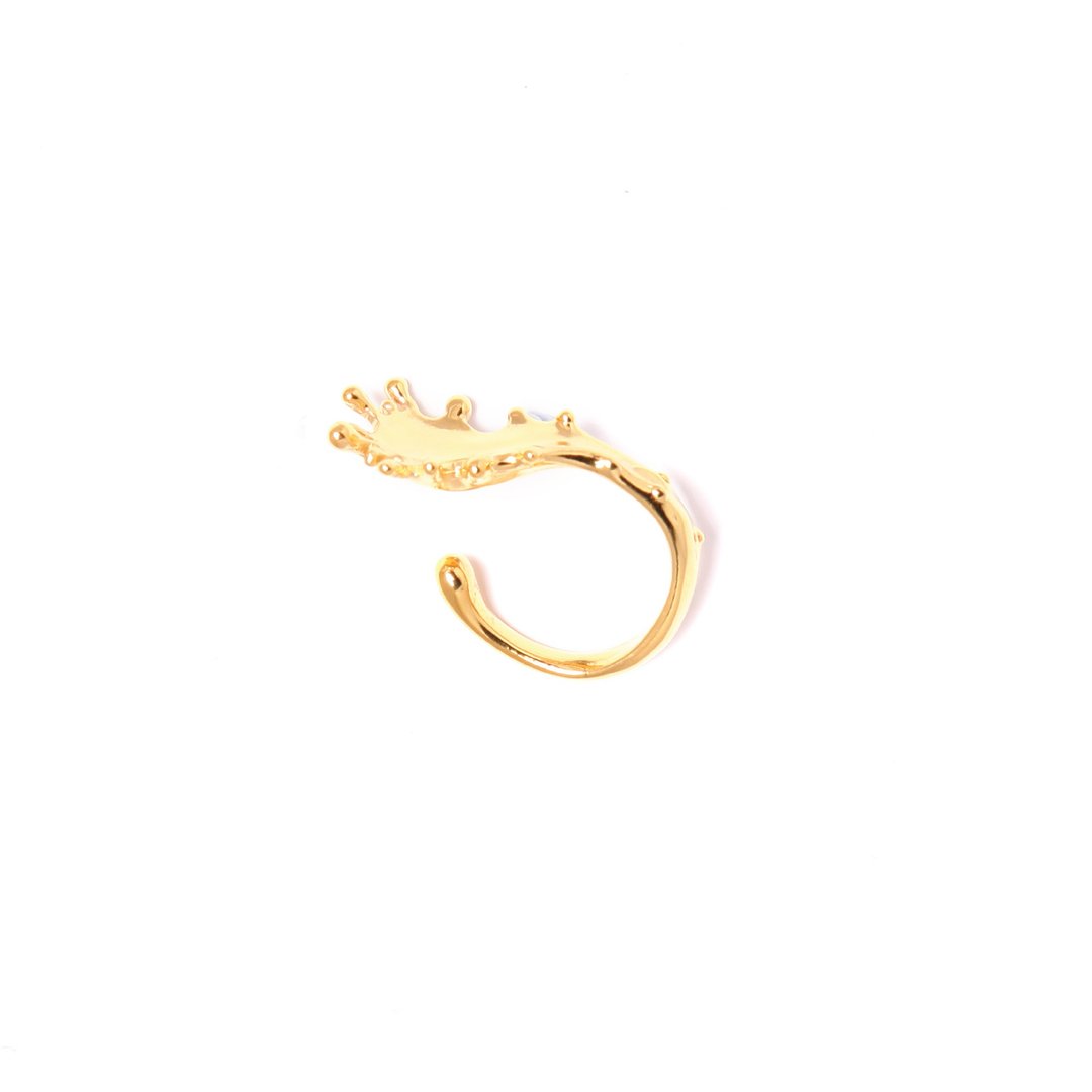 Splash Ring 金色拨水型戒指 - 戒指 - 其他金属 金色
