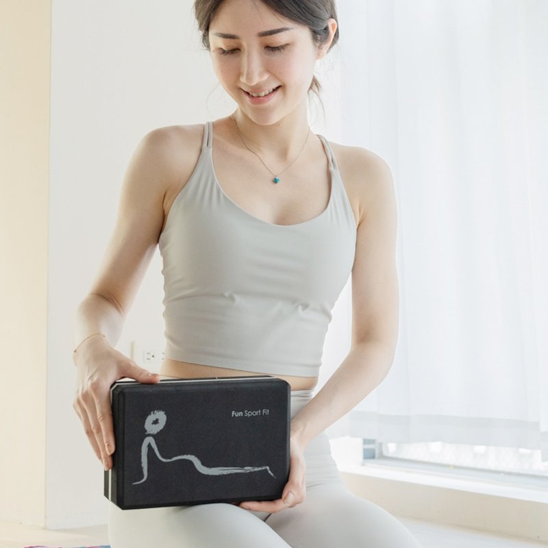 灵光一现-好主意瑜珈砖(50度)(2入)-Fun Sport fit - 瑜珈垫 - 其他材质 黑色