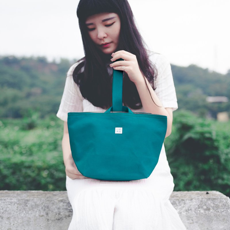 帆布硬挺单把手挽托特包 - 手提包/手提袋 - 棉．麻 多色