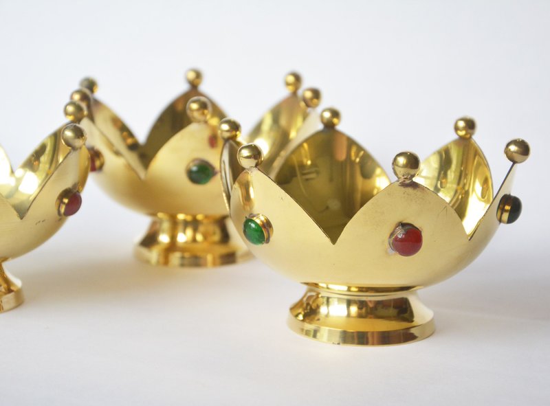 早期德国老件 皇冠金属装饰盘 - 摆饰 - 其他金属 多色