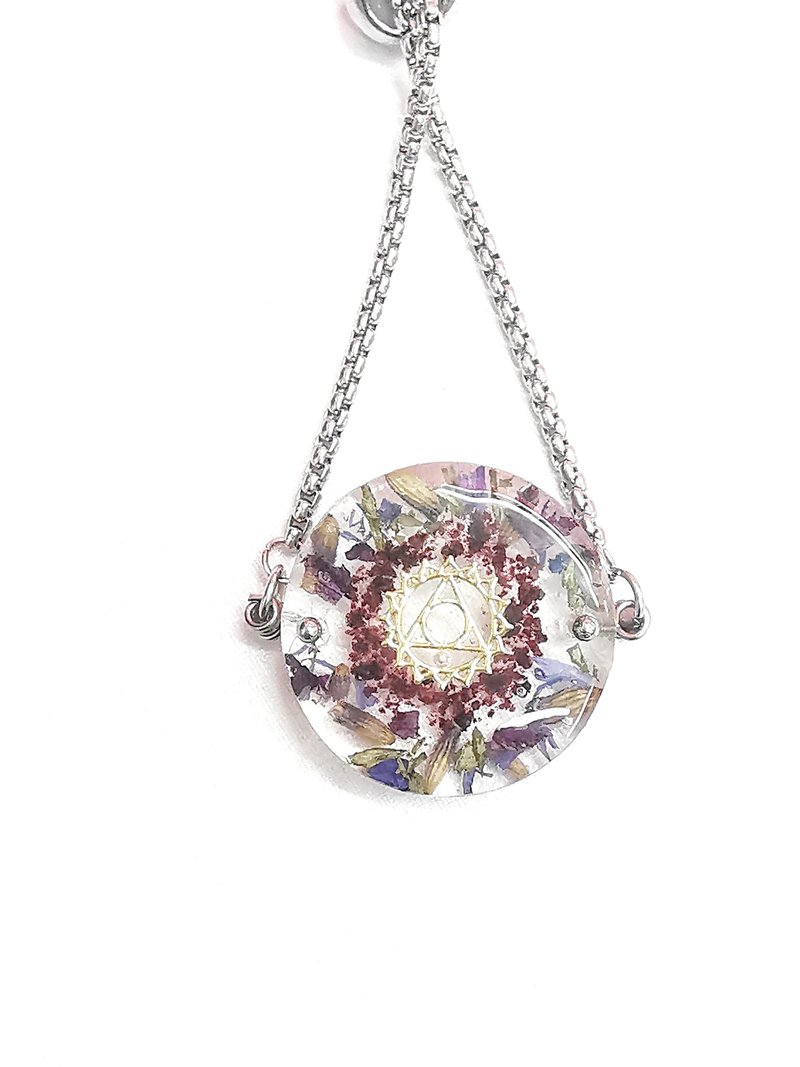 喉轮花精手链 Throat Chakra Hz Floral Bracelet - 手链/手环 - 植物．花 透明