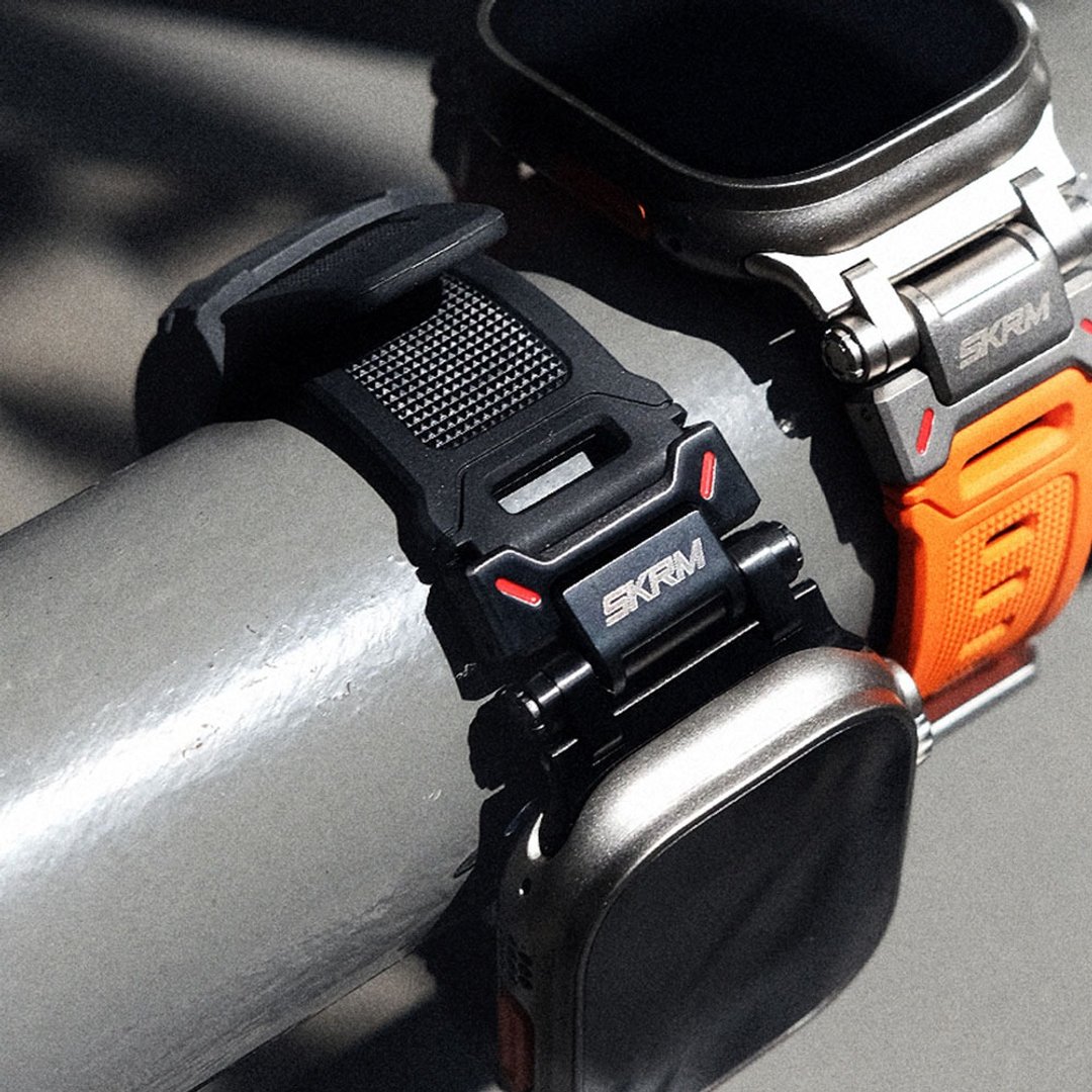 Apple Watch  44/45/49mm 共用款 Titon Ultra不锈钢表带 黑 - 表带 - 其他材质 黑色