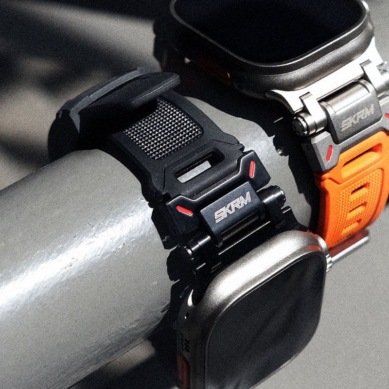 Apple Watch  44/45/49mm 共用款 Titon Ultra不锈钢表带 黑 - 表带 - 其他材质 黑色