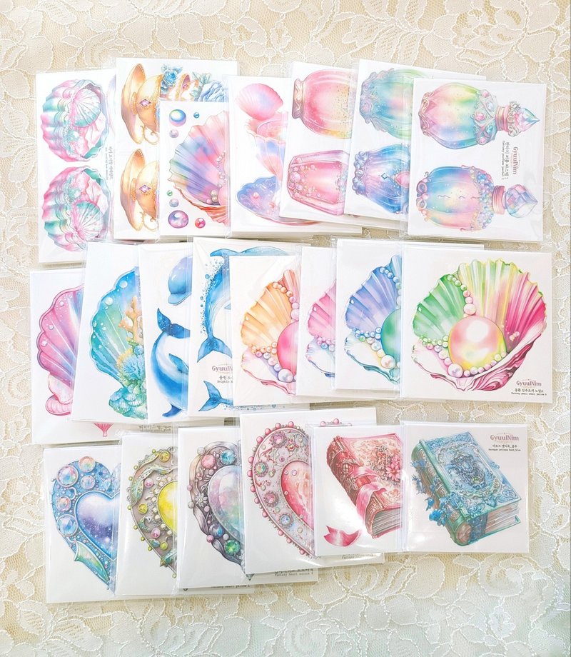 美人鱼夏日礼盒 - 贴纸 - 纸 