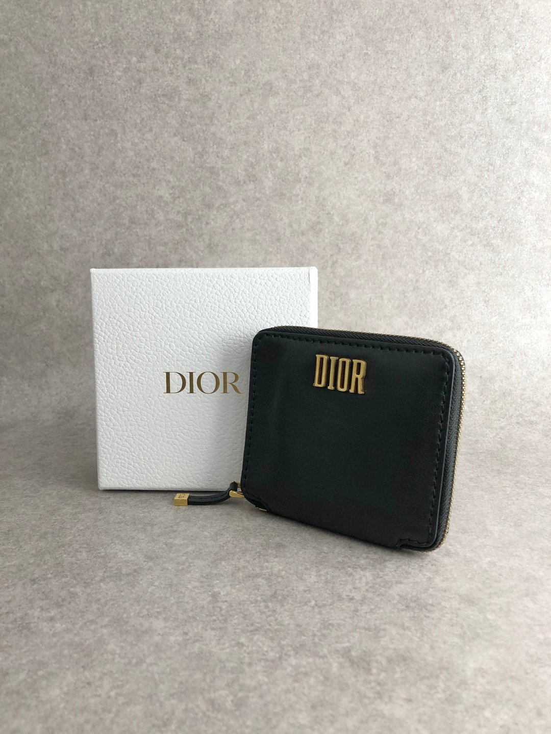 【日本直送 名牌中古包】Christian Dior 克里斯汀·迪奥 钱包 黑色 Logo 皮革 双折式 vintage yutziu - 皮夹/钱包 - 真皮 黑色