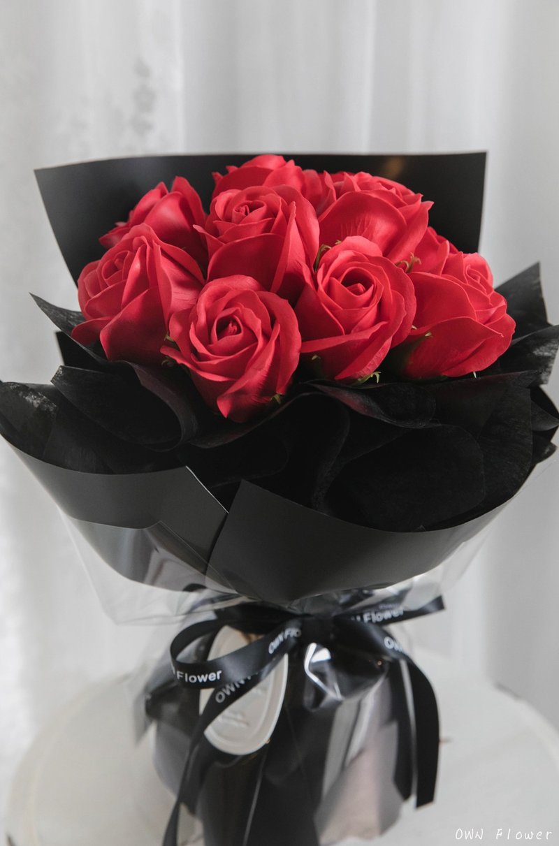 红玫瑰花束/香皂花束/香皂花/生日花束/情人节花束/惊喜礼物/花束 - 干燥花/捧花 - 其他材质 红色
