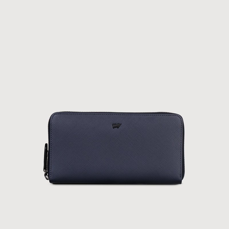 【免费升级送礼包装】洛菲诺P-II 12卡拉链长夹-蓝色/BF347-602-N - 皮夹/钱包 - 真皮 蓝色