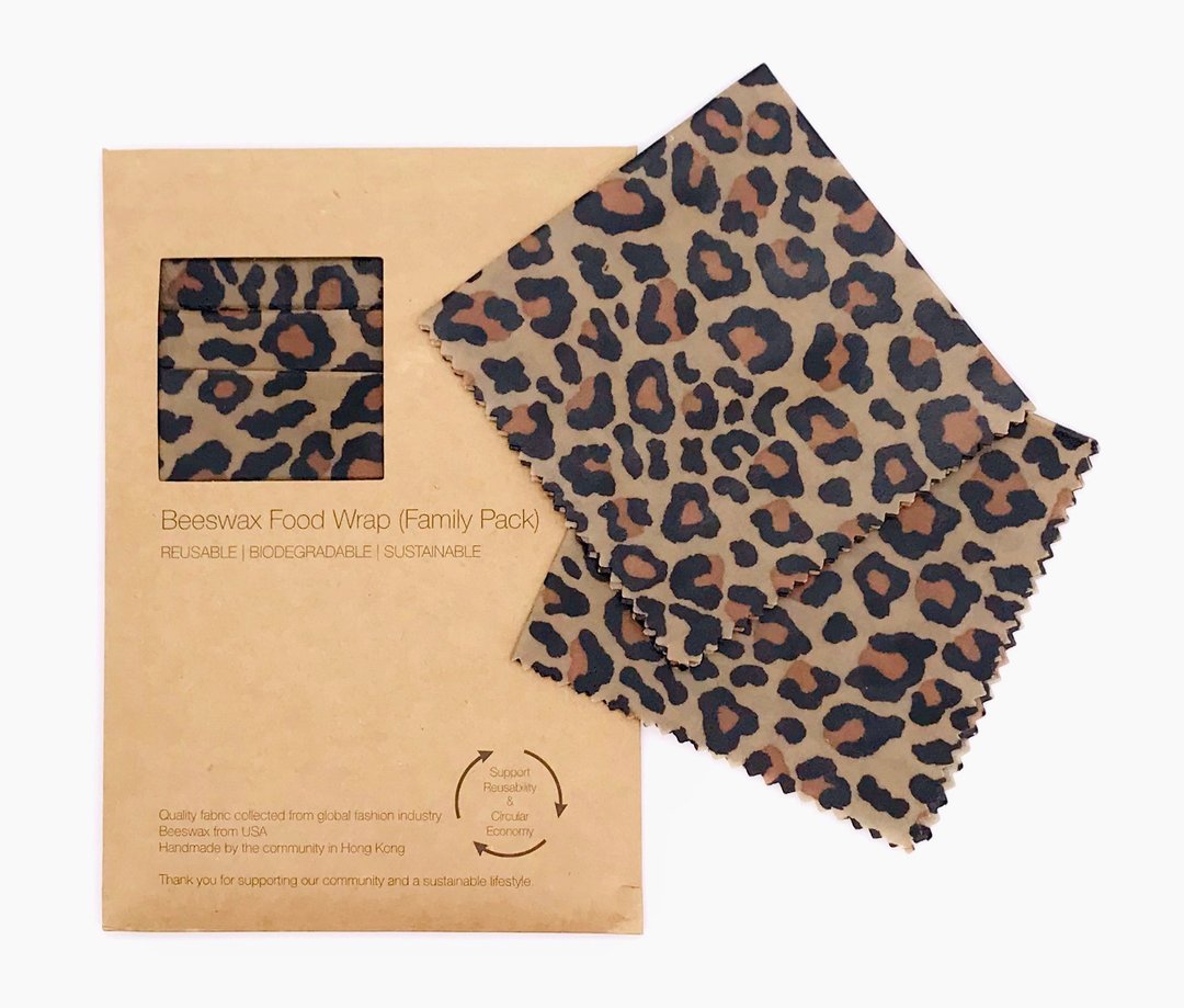 蜂蜡保鲜布 三合一家庭装 豹纹 - 厨房用具 - 棉 咖啡色