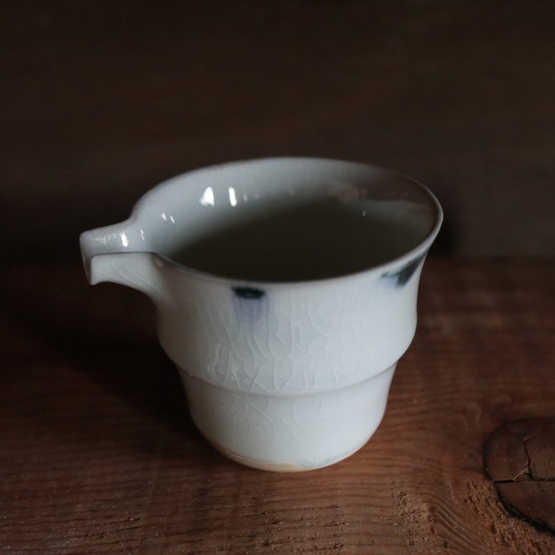 云墨・柴烧匀杯 100ml - 茶具/茶杯 - 瓷 白色