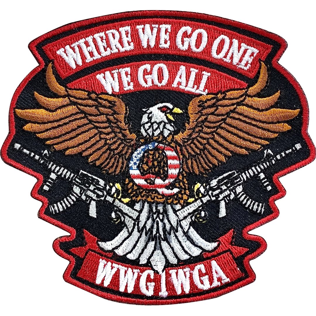 美国 爱国老鹰 红色 PATCH 刺绣布章 贴布 布标 烫贴 徽章 肩章 - 徽章/别针 - 绣线 多色