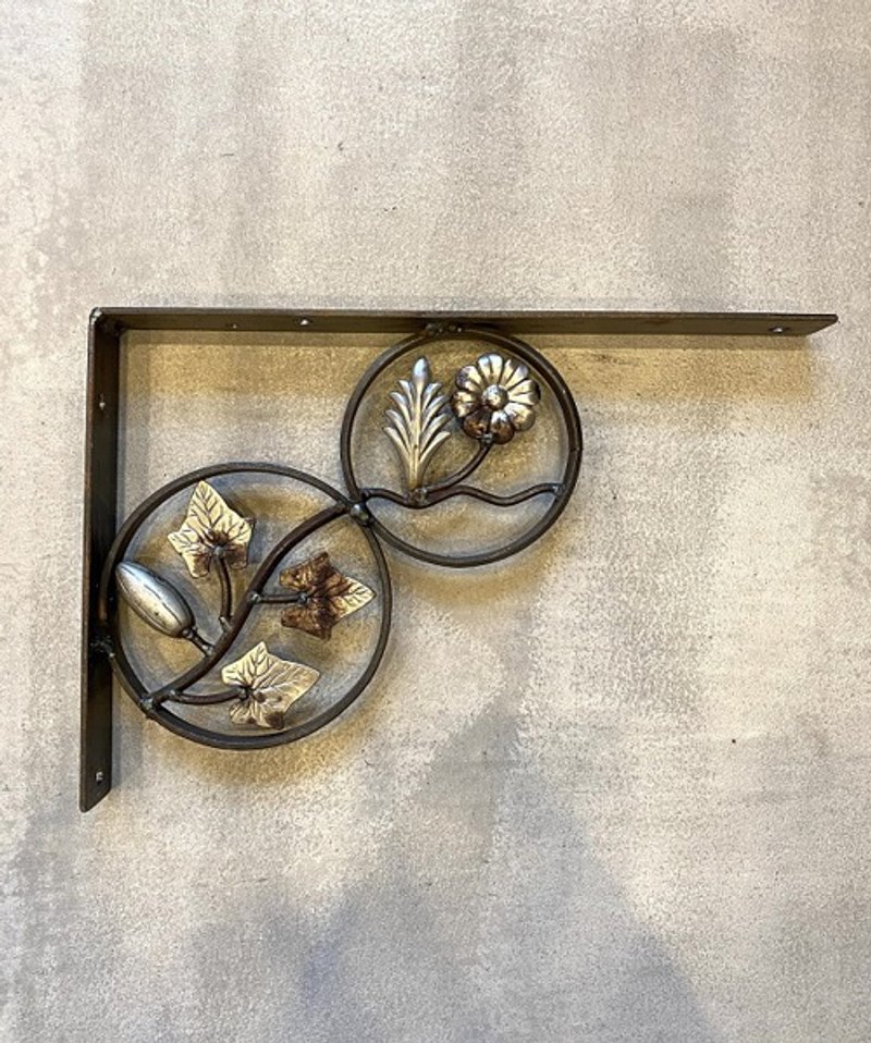 限量 FI-3 工业风铁制花卉装饰层板托架 L型支架 - 其他 - 木头 咖啡色