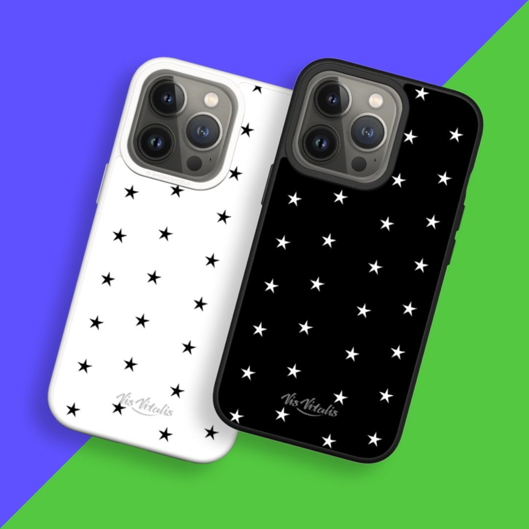 星星背盖手机壳∣犀牛盾军规防摔∣黑白∣iPhone - 手机壳/手机套 - 塑料 黑色
