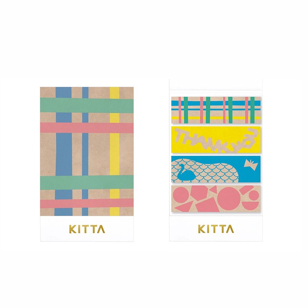 KING JIM KITTA 随身携带和纸胶带 第 16 弹/ 牛皮纸/ 拼贴 - 纸胶带 - 纸 多色