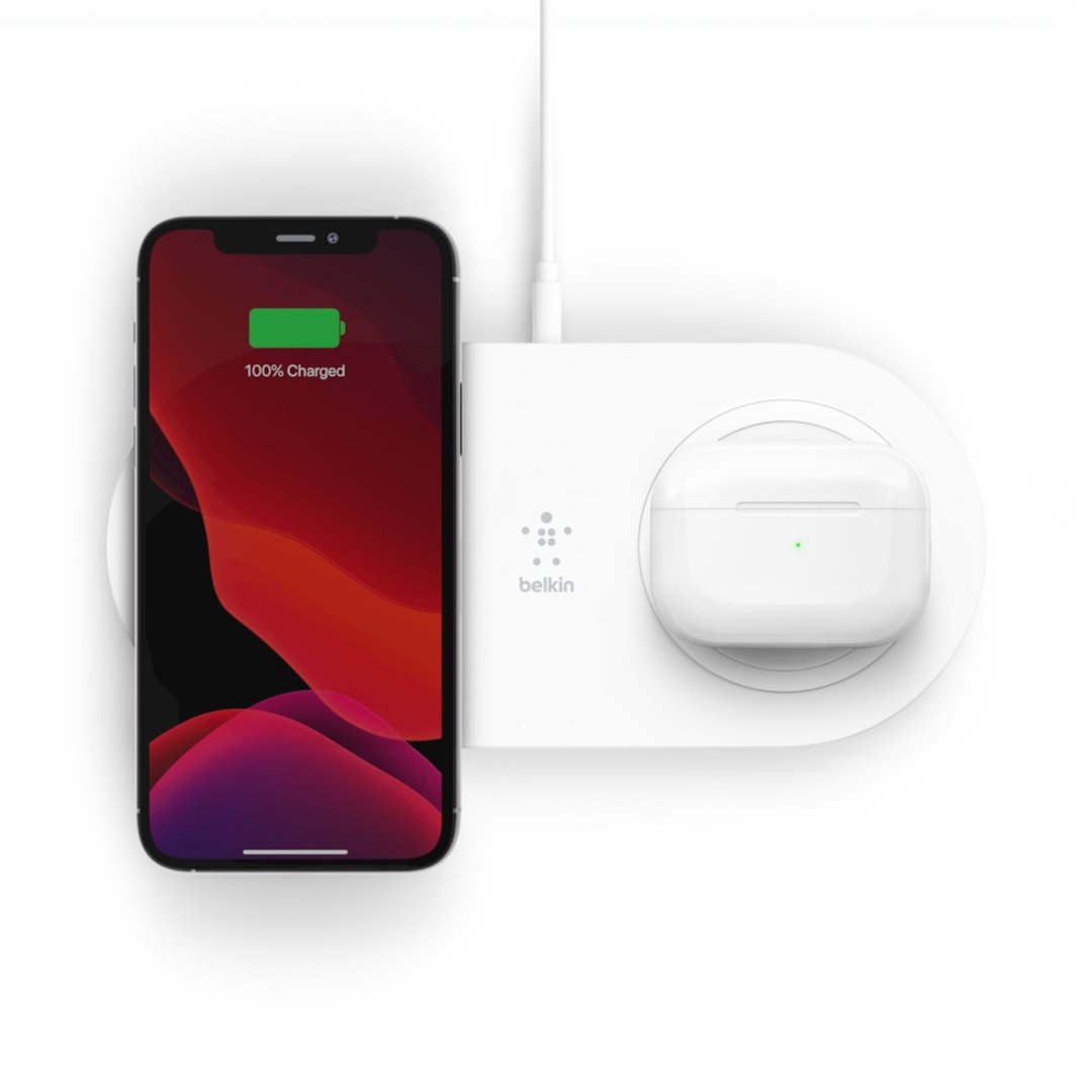 BOOST CHARGE 15W 双无线充电板 (白) (三脚插头英标) - 手机充电及周边 - 其他材质 白色