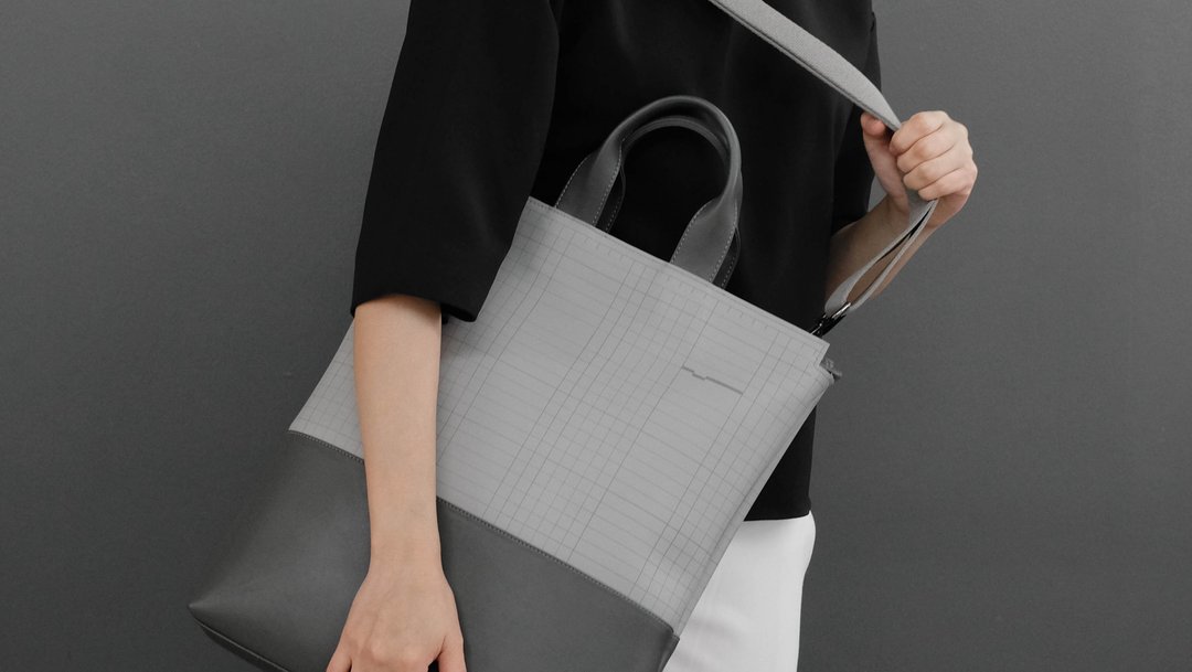 HAN Bag #CUTTING MAT  #MARBLE GRAY GRAY - 手提包/手提袋 - 橡胶 灰色