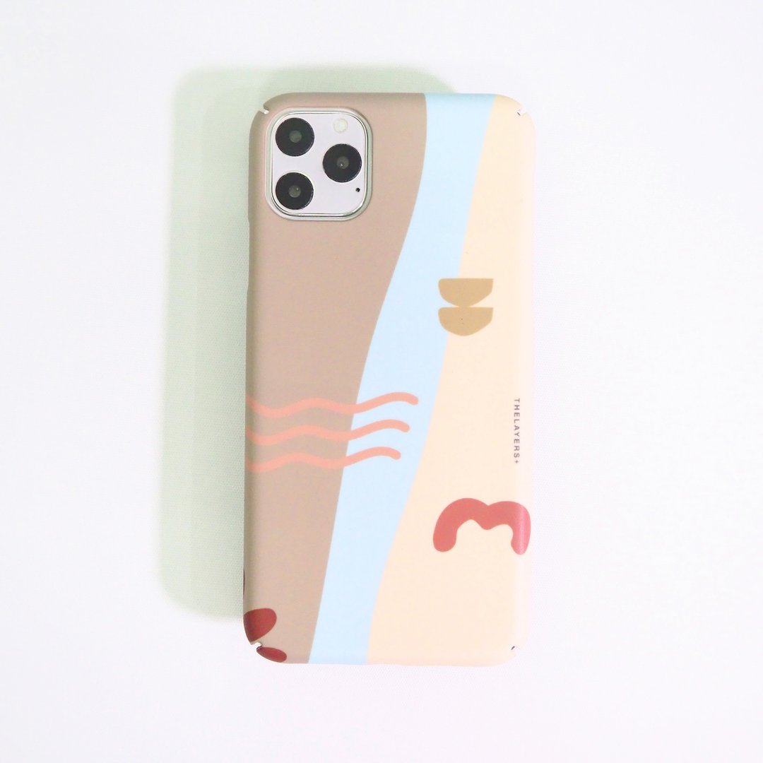 新品万岁 | 法式浪漫抽象卡其大地图案 Phone case 原创手机壳 - 手机壳/手机套 - 塑料 粉红色