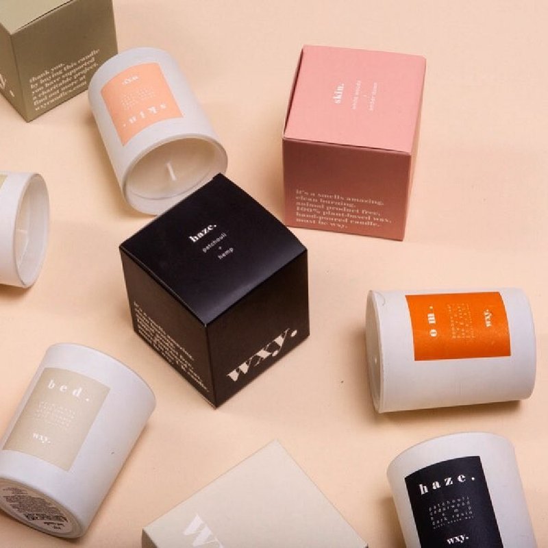 【福利展示品】英国 wxy 经典蜡烛 - 蜡烛/烛台 - 玻璃 黑色