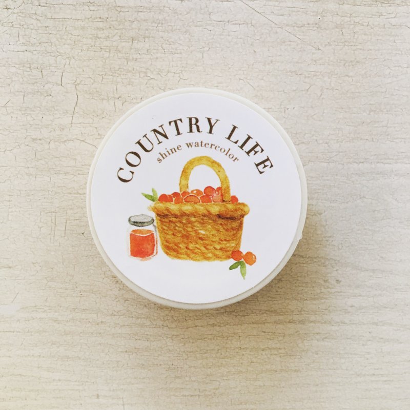 Shine Watercolor Country Life乡村森生活和纸胶带35cm循环 - 纸胶带 - 纸 