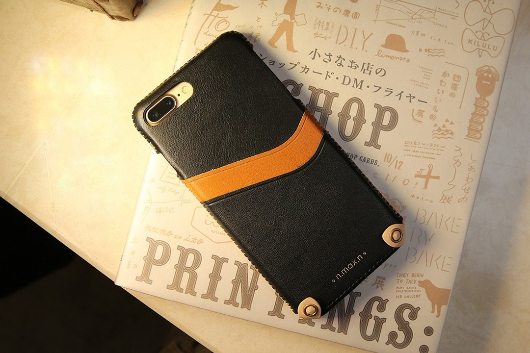 iPhone7/8 PLUS  5.5寸 经典系列手帐款手机皮套 - 手机壳/手机套 - 真皮 黑色