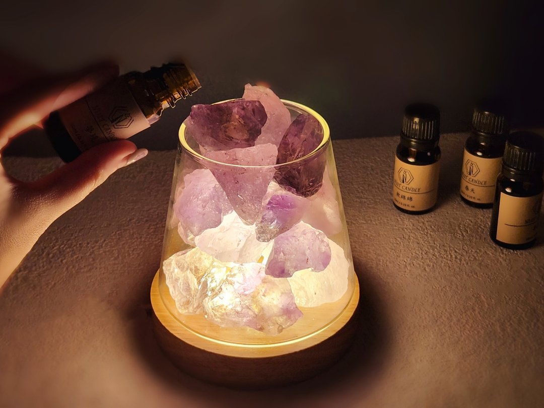 水晶扩香组/加赠 10ml 水溶性精油 - 香薰/精油/线香 - 其他材质 