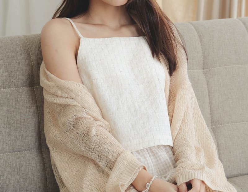 Chiffon Cardigan - 女装针织衫/毛衣 - 聚酯纤维 