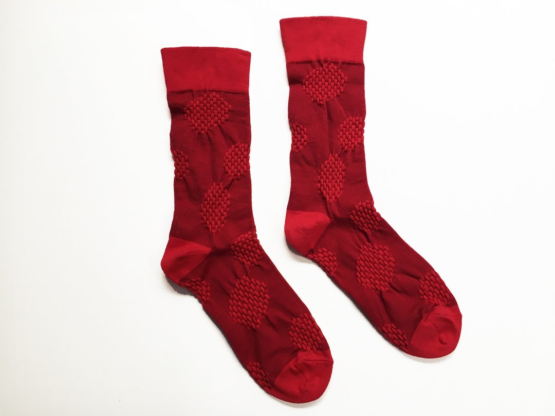 socks / flower dot - 其他 - 棉 红色