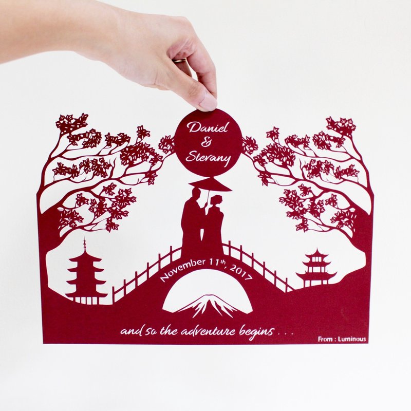 Custom WEDDING/ANNIVERSARY GIFT Handmade Paper Cutting - 摆饰 - 纸 多色