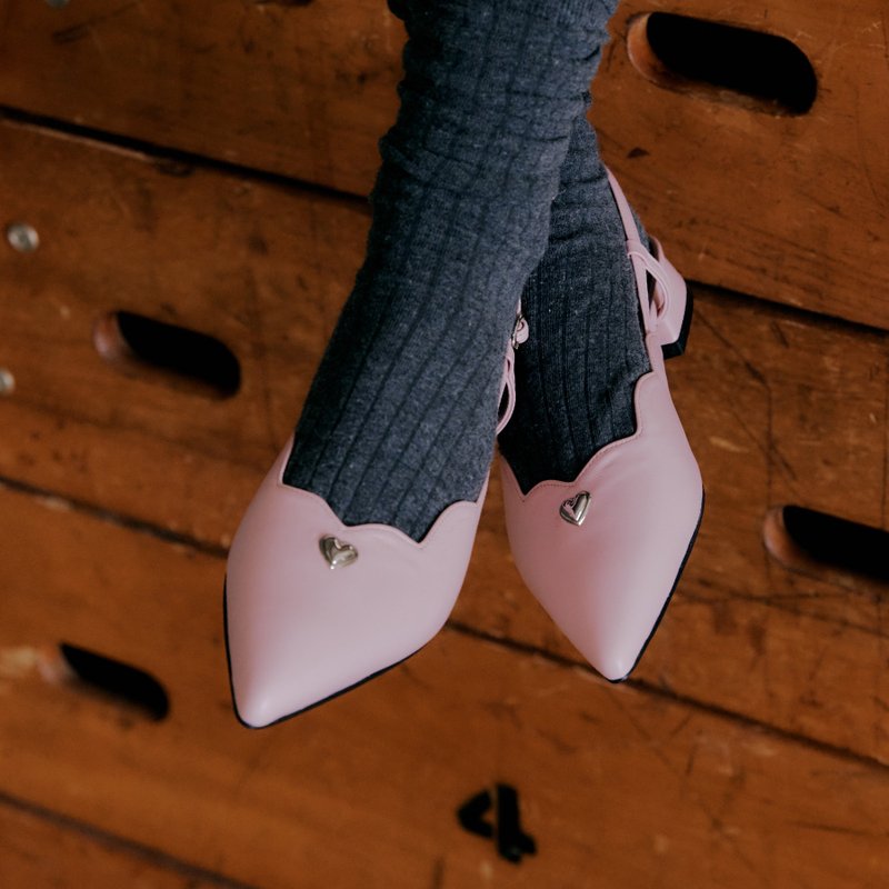 美人鱼露跟鞋粉色 - 其他女款皮鞋 - 真皮 粉红色