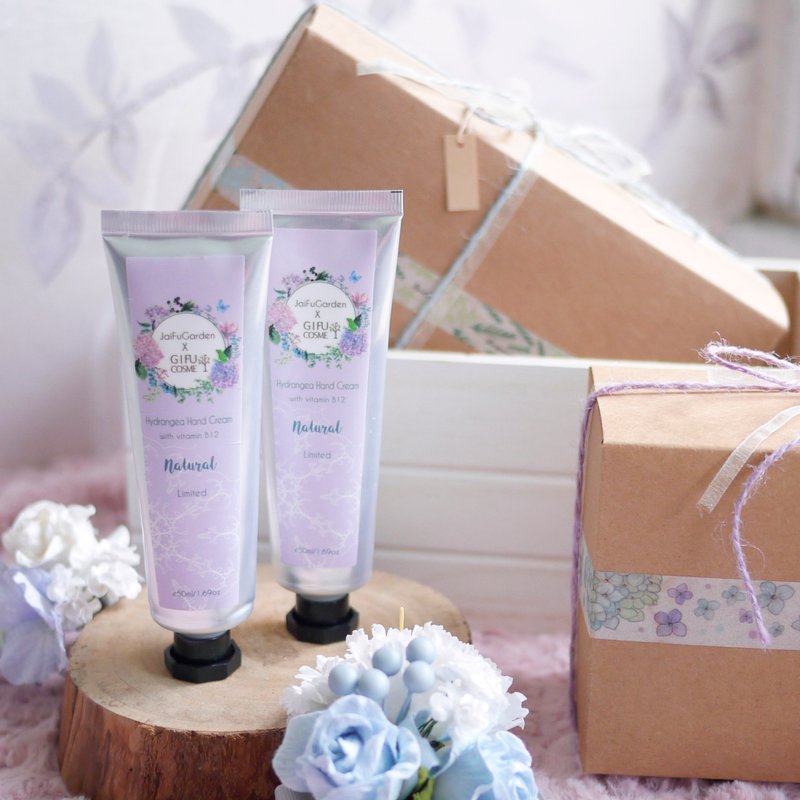 圣诞节送礼 交换礼物 精致护手保湿礼盒 绣球花护手霜2入 - 香薰/精油/线香 - 其他材质 紫色