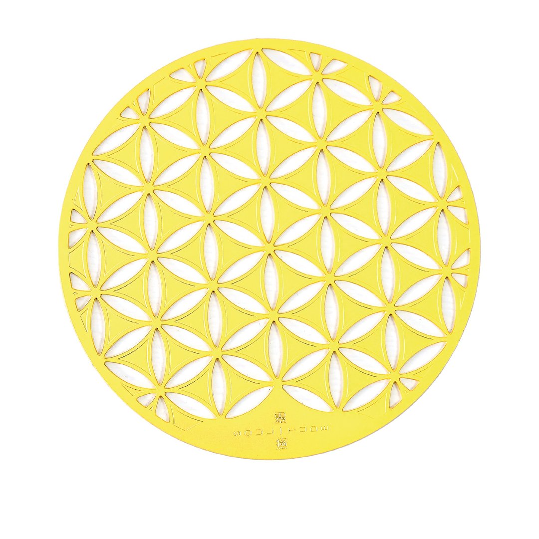 神圣几何 Flower of Life 生命之花金属垫 - 其他 - 铜/黄铜 金色