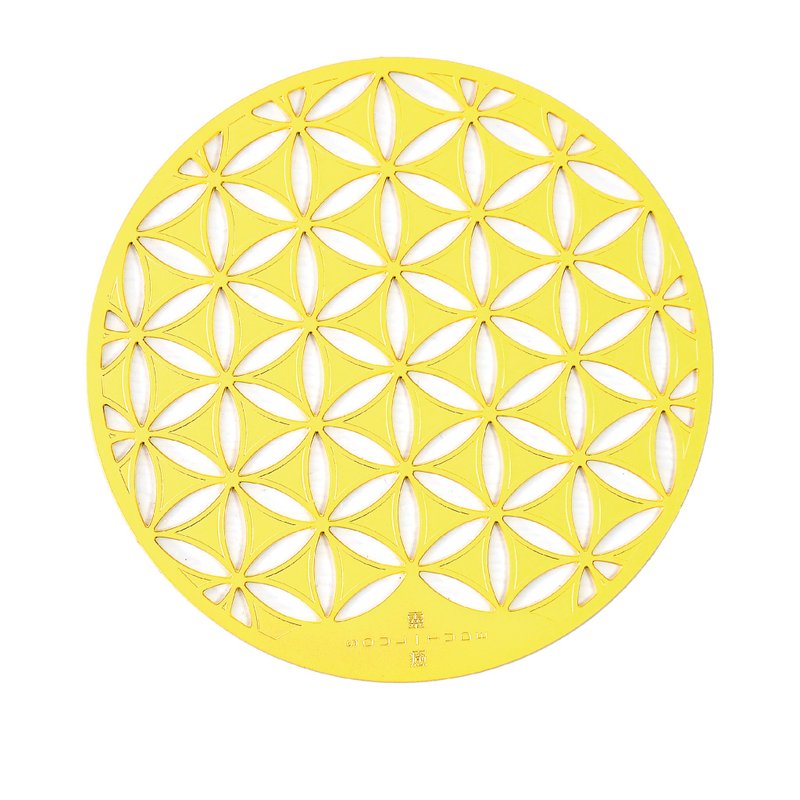 神圣几何 Flower of Life 生命之花金属垫 - 其他 - 铜/黄铜 金色