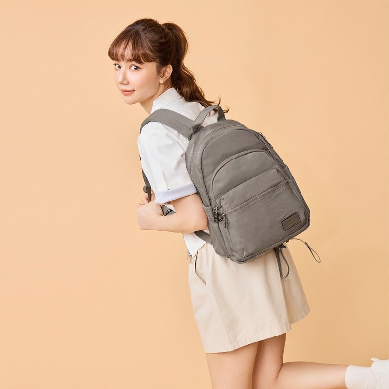 后背包-多隔层防泼水后背包-6390-31-多色任选 - 后背包/双肩包 - 尼龙 灰色