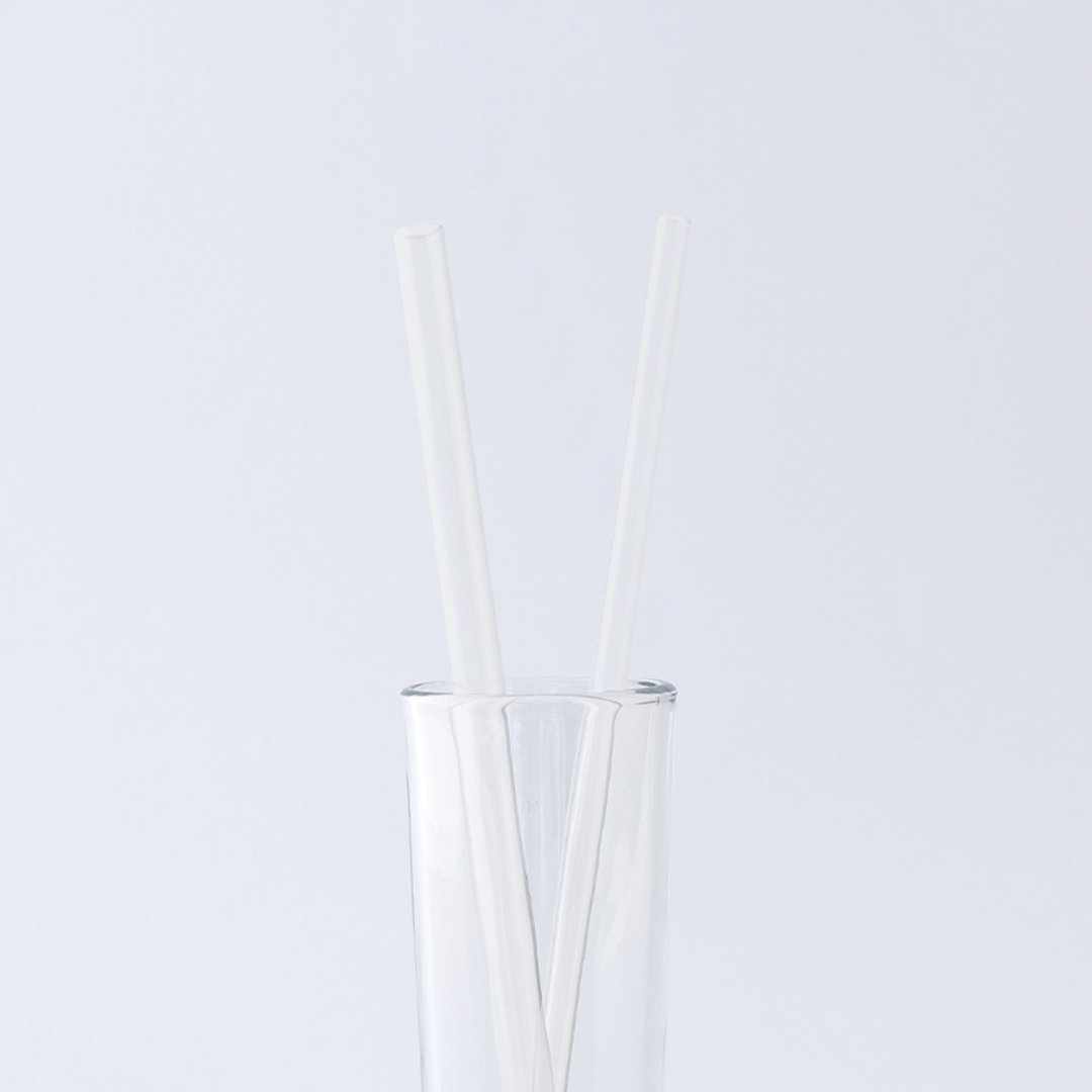 Oolab良杯制所 Ecozen 斜口透明吸管 (26cm 粗/细) - 环保吸管 - 塑料 