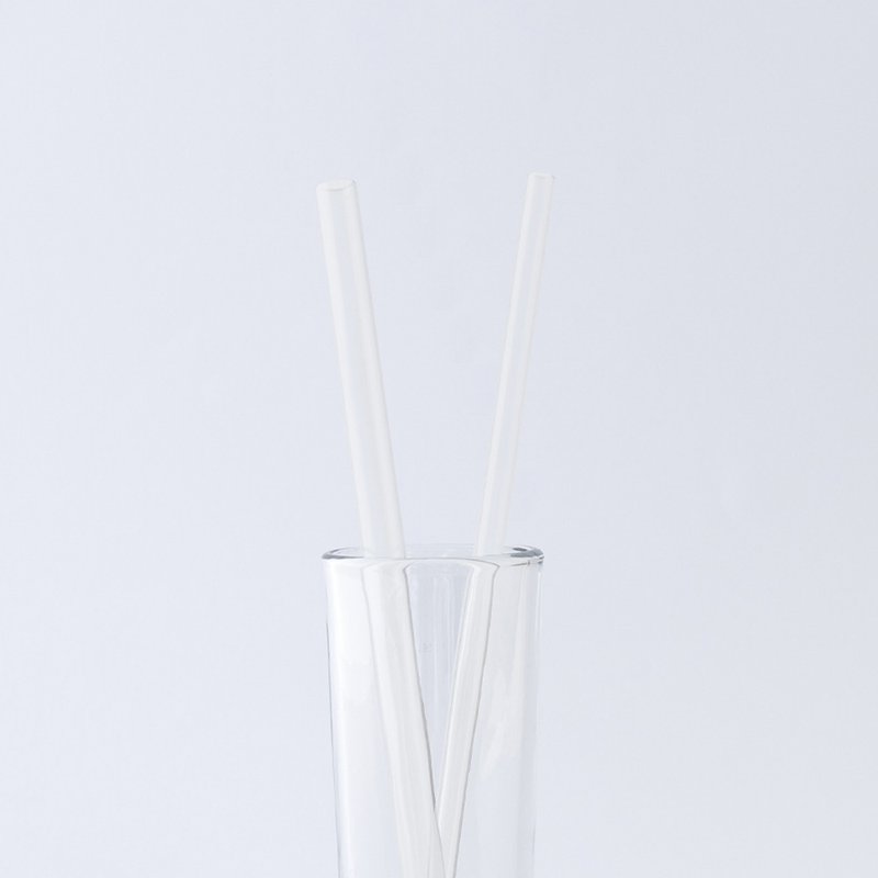 Oolab良杯制所 Ecozen 斜口透明吸管 (26cm 粗/细) - 环保吸管 - 塑料 