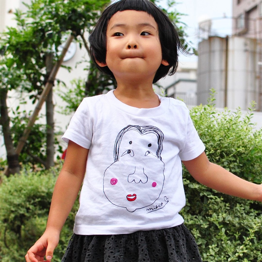 Okame Baby Kids T-shirt Pink - 童装上衣 - 棉 白色