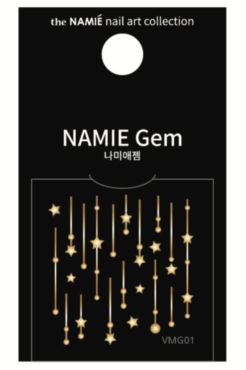 【专业用】NAMIE Gem 美甲装饰艺术贴纸 Volume Metallic 01 - 指甲油/指甲贴 - 纸 金色