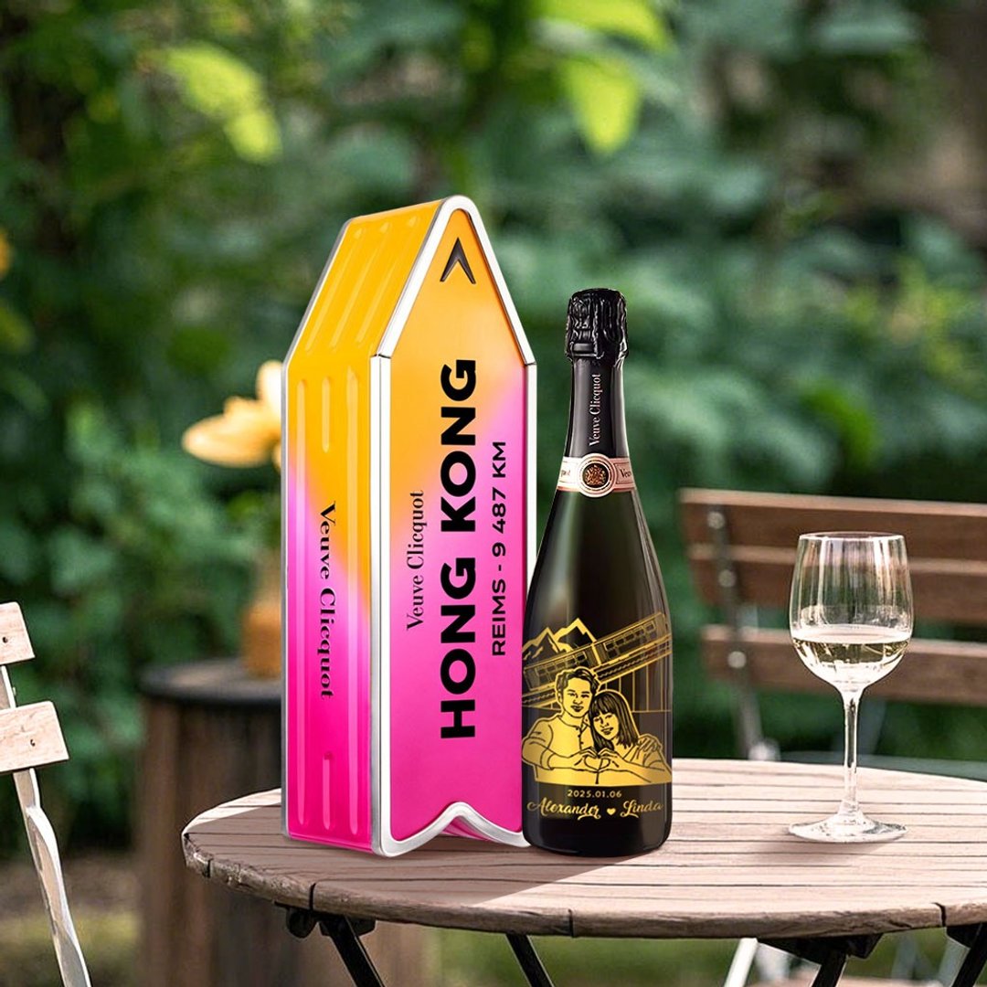 Veuve Clicquot Brut with Engraving |定制化人像雕刻 原装礼盒 - 酒类 - 玻璃 