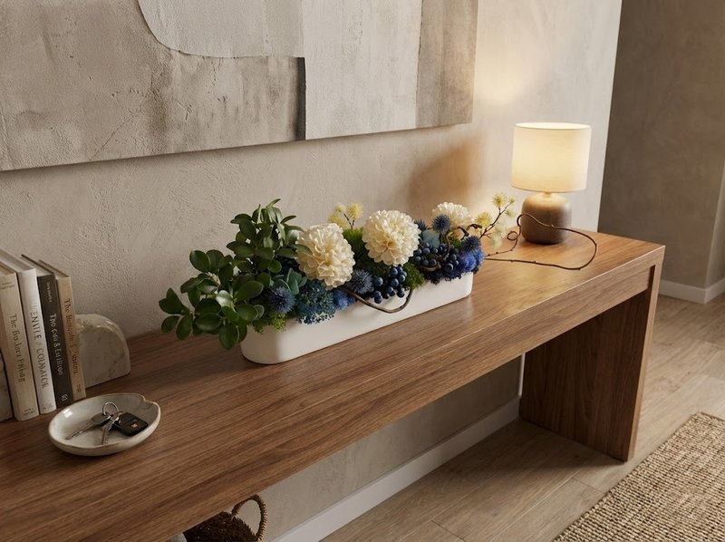 日式侘寂风禅意长桌花礼 包邮专人配送限双北市 其余地区需补运费 - 植栽/盆栽 - 其他材质 绿色