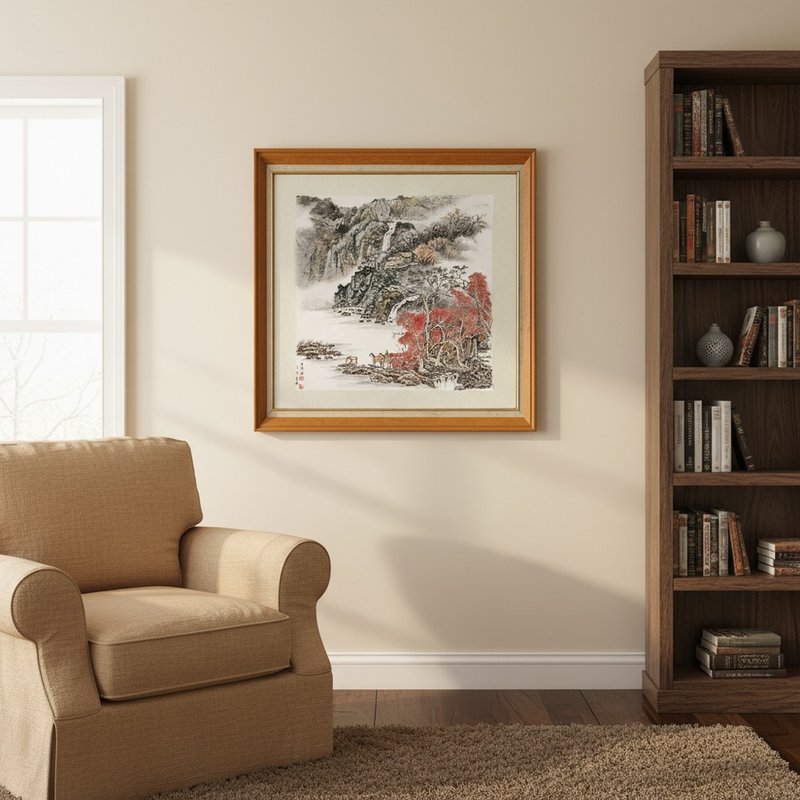 渥洼天马 水墨设色原作 半生熟宣纸 山水人物挂画 - 海报/装饰画/版画 - 纸 