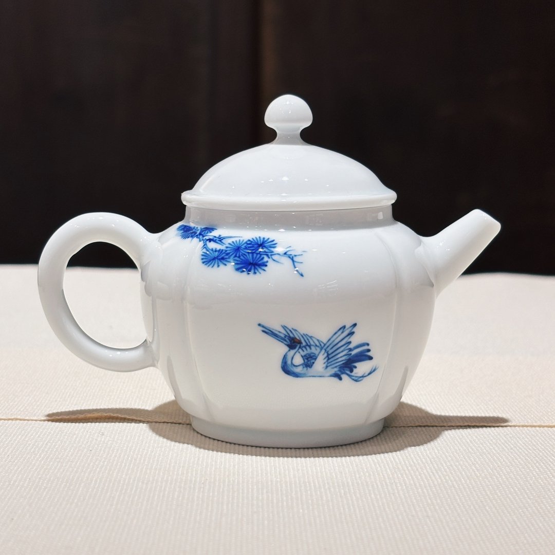 拾金 青花 丰收壶 - 茶具/茶杯 - 瓷 白色
