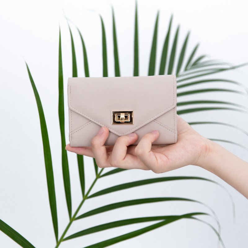 DAISY - COW LEATHER WOMEN SHORT WALLET / PURSE - WHITE - 皮夹/钱包 - 真皮 白色